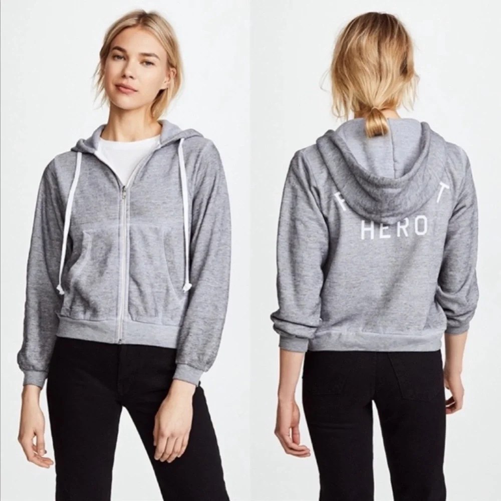 NWT Wildfox Feminist Hero Full ZIP Hoodie